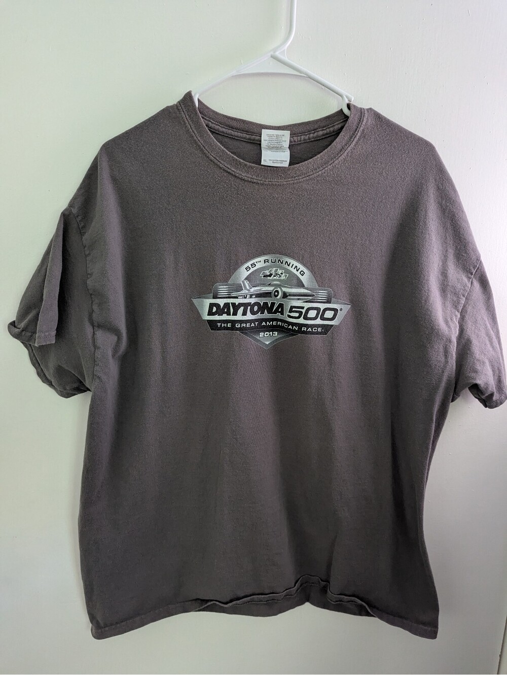 2013 Daytona 500 55th Running NASCAR Graphic T-Shirt Gray XL
